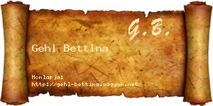 Gehl Bettina névjegykártya